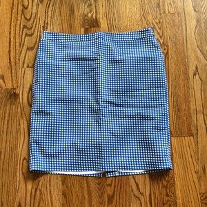 Liz Claiborne Career pencil skirt blue gingham skirt